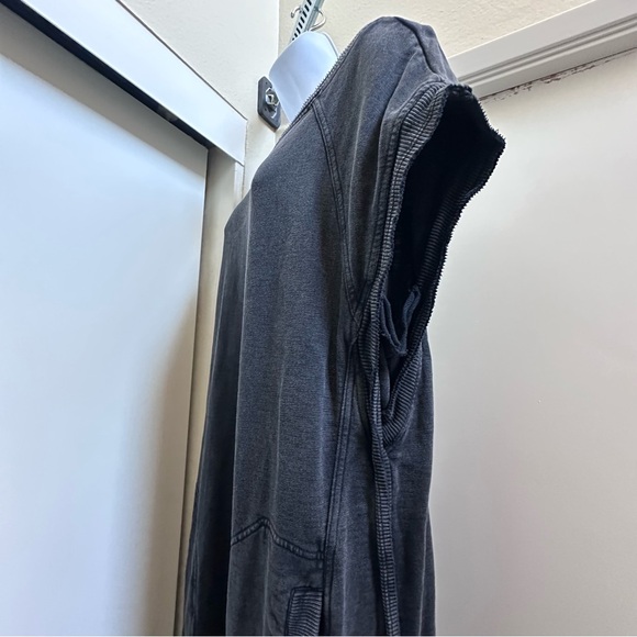 Daily Practice by Anthropologie Dory Tunic Sleeveless Washed Black Cotton Dress - Picture 7 of 11